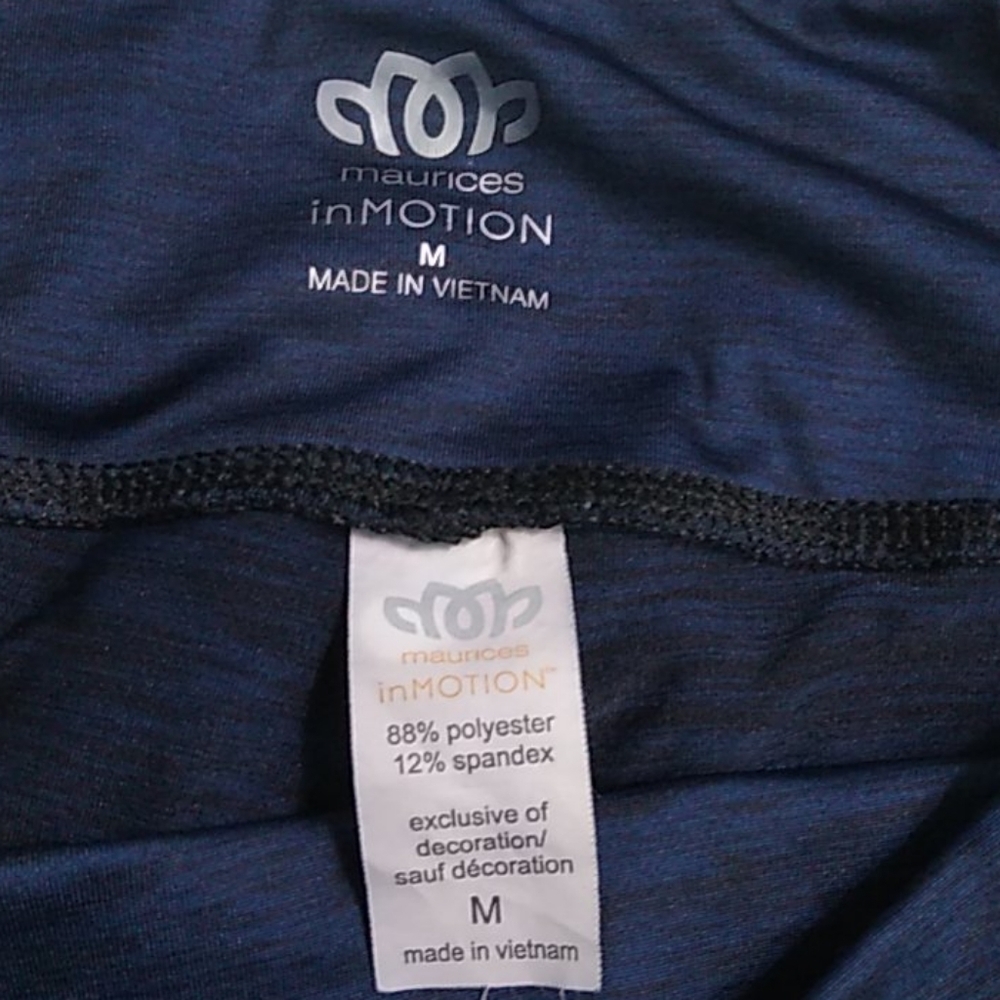Maurices Dark Blue Cut Out Criss Cross Athletic Leggings  szM #419 - Picture 4 of 6